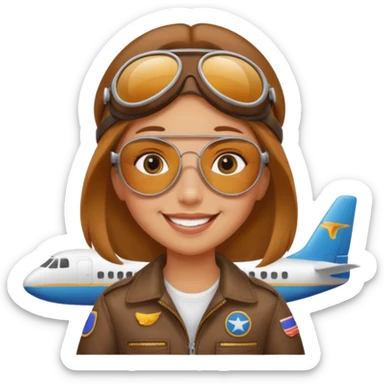Girl riding airplane with the word Tuesday  sticker