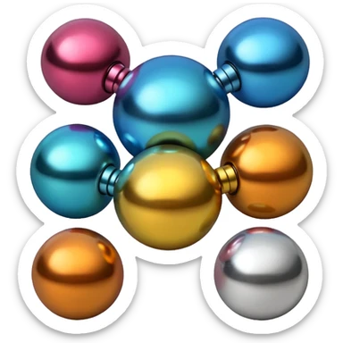 Science Lab magnet balls sticker