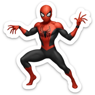 homen aranha de viuva negra sticker