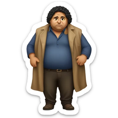Fat romani person named David Bos sticker