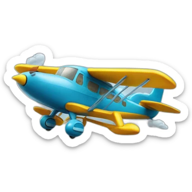 Un serpent qui conduit un avion qui a des ailes sticker