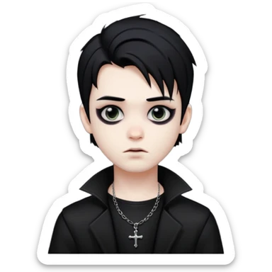 goth boy sticker