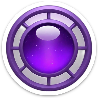 a purple portal to another galaxy sticker