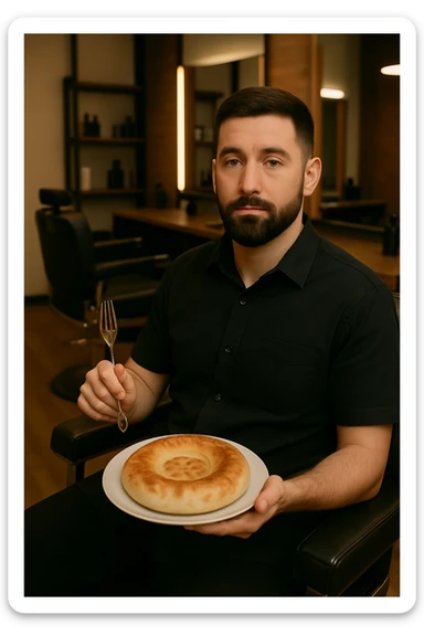 birinchidagi odamni yuziga 2 rasmdagi odamga uxshatib chizib bergin xuddu shunday non yen utirganini sticker