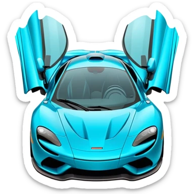 mclaren f150 cyan sticker