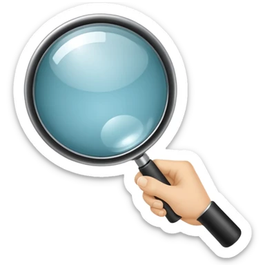 hand holding a Magnifier sticker