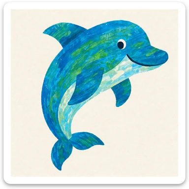 Eric carle dolphin sticker