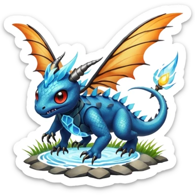 Elemental Bug-Fairy-Water-Electric-Fire-Ground-Rock-Steel-Grass-Flying-Dragon-Fighting-type natural realistic elegant cool handsome beautiful pretty badass Pokémon-Fakémon-creature sticker