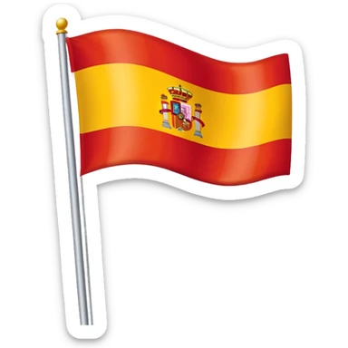 Spain flag, simple and bold, no text sticker