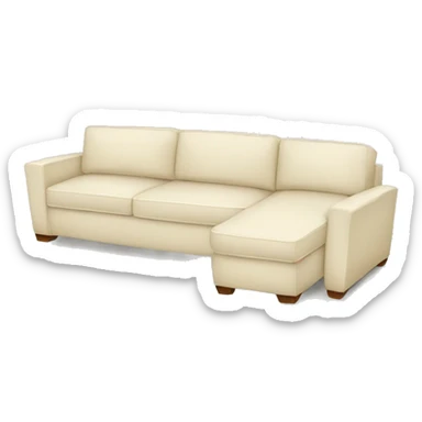Cream sectional couch  sticker