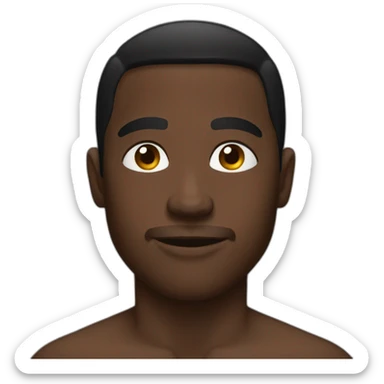 Shirtless black man sticker