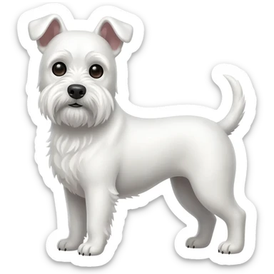 White terrier dog sticker