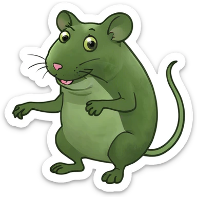 Rat getting stepped on  sticker