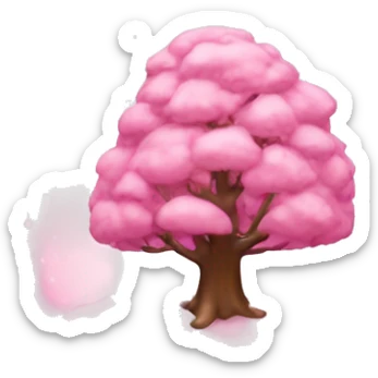 Feminine pink snow globe with a pink tree sticker