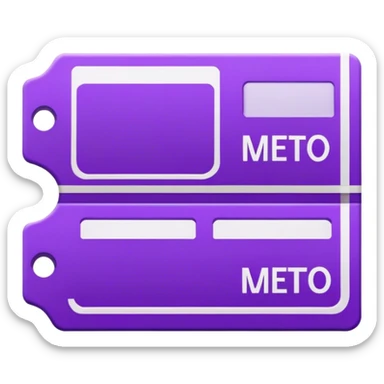 Parisien metro purple ticket  sticker