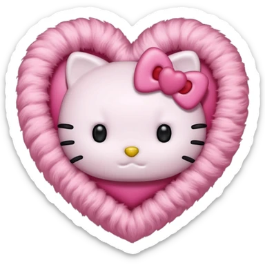 Hello kitty heart pink sticker