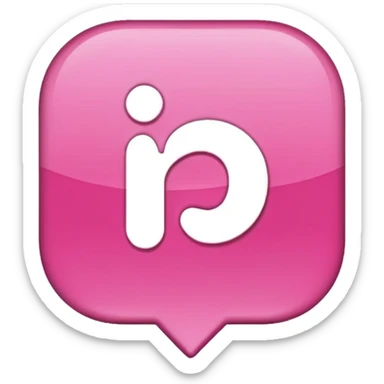 pink p logo sticker
