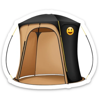 Tall Oval Narrow Pop up spray tan tent sticker