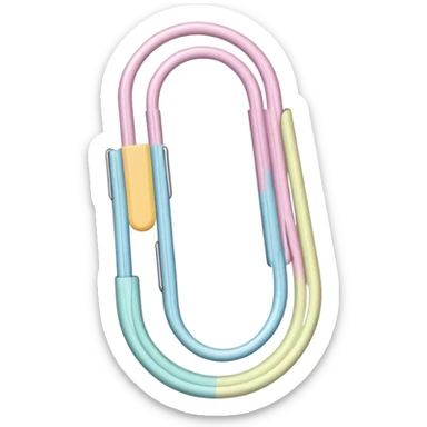pastel paper clip sticker