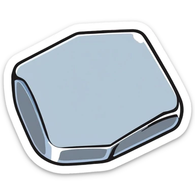silver metallic germanium chunk sticker