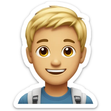 smiling boy  indoors sticker