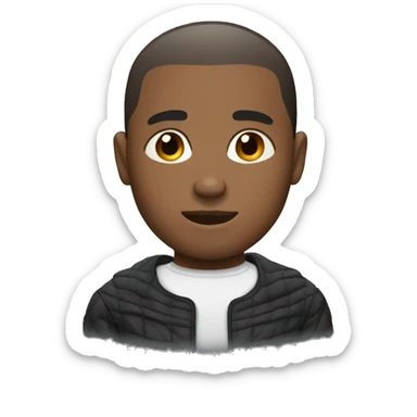 Black man with Buzz cut hairstyles  sticker