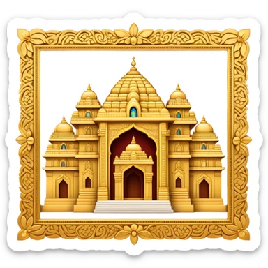 Tirupati Balaji Temple Landmark Emoji – Showcasing the temple’s golden entrance and intricate carvings. sticker