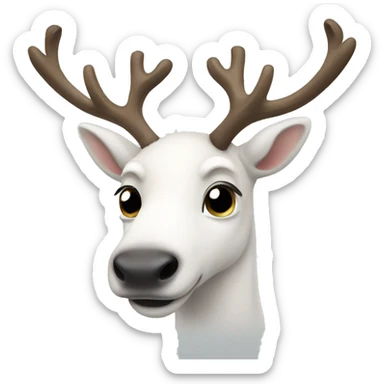 white-reindeer sticker