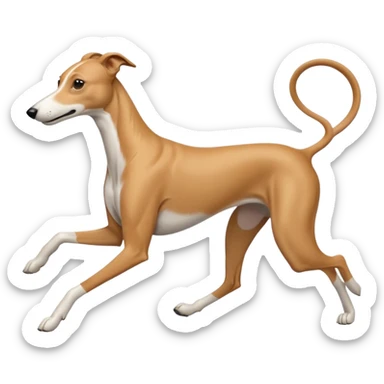 Greyhound running linear 𓃥 sticker