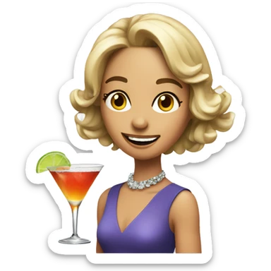 Funny girl cocktail funny  sticker
