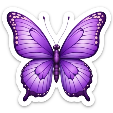 purple butterfly sticker