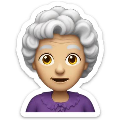 scary grandma  sticker