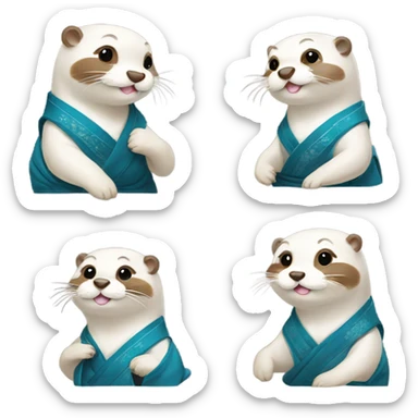 An Korean hanbok otter sticker