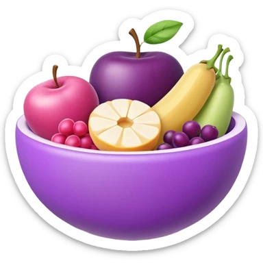 Healthy food  : 3d Icon with color of D0B8FF
 sticker