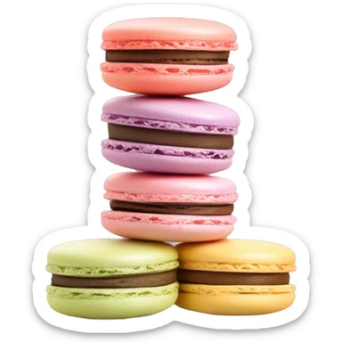 Macarons stacked on top of each other sticker