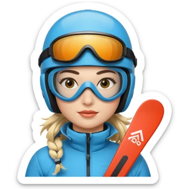 Female Skier sticker