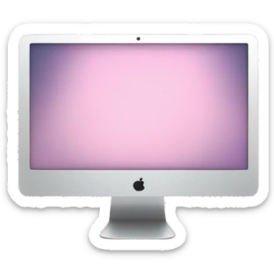 light pink imac desk top computer  sticker