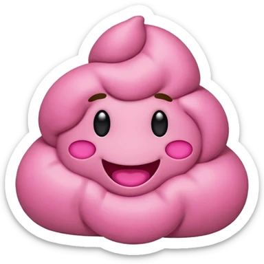 Pink poop emoji sticker