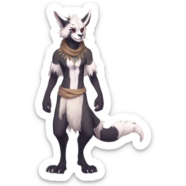 anthro vernid full body fursona by LiLaira sticker
