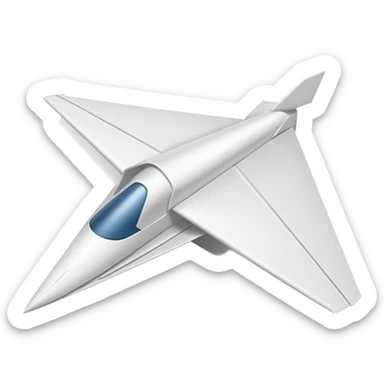 paper airplane sticker