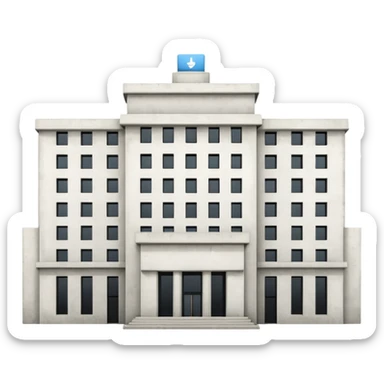 Berghain exterior, white background sticker