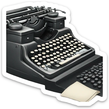 Kafka types on a typewriter sticker