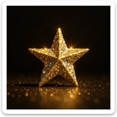 miniature sparkling star, luxurious and bold sticker