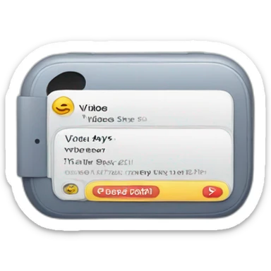 iphone text message notification with the word "videos" sticker