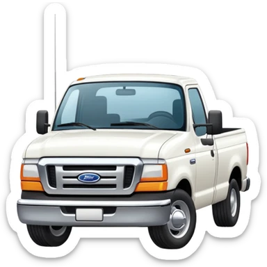 White Ford Truck sticker