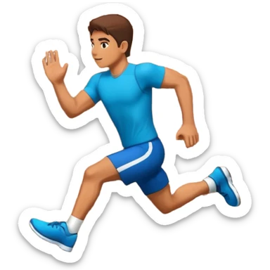 Someone hopping a wall sticker