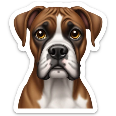 Brindle boxer sticker