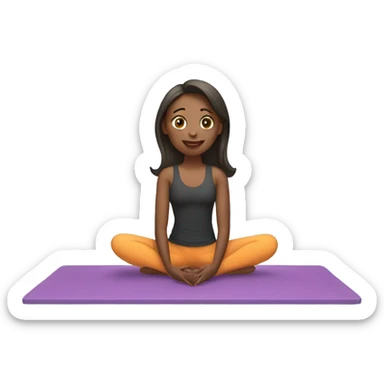 a girl in a mat pilates sticker