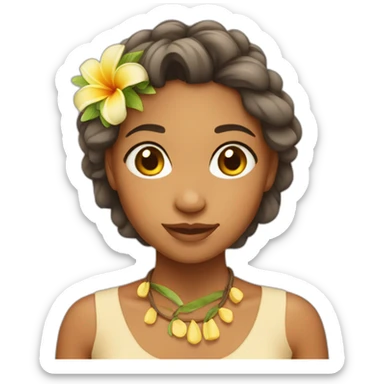 Tahitian girl sticker