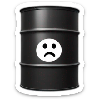 confused oil barrel sticker